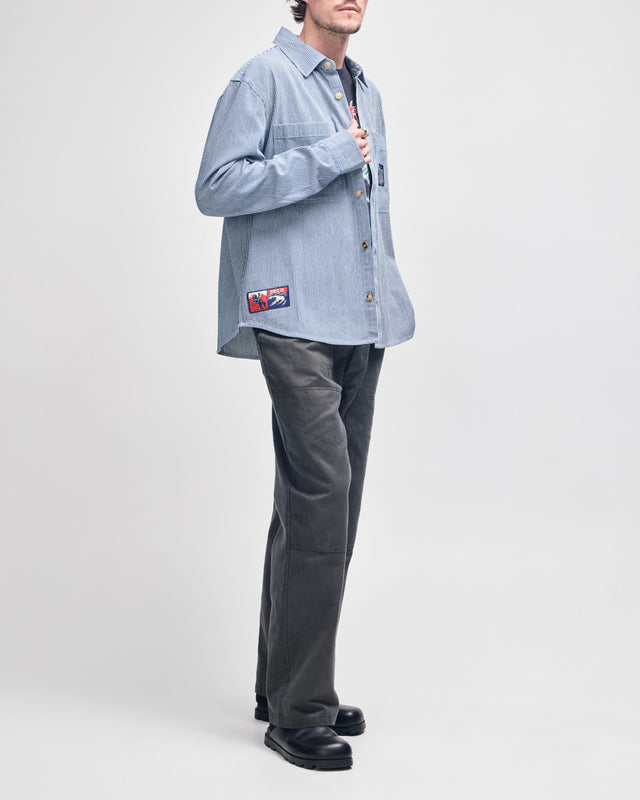 Hypernight Ls Shirt - Indigo Stripe