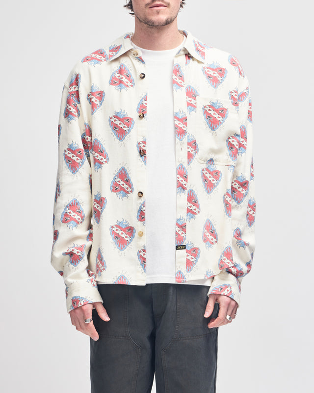 Priceless Advice Ls Shirt - Vintage White