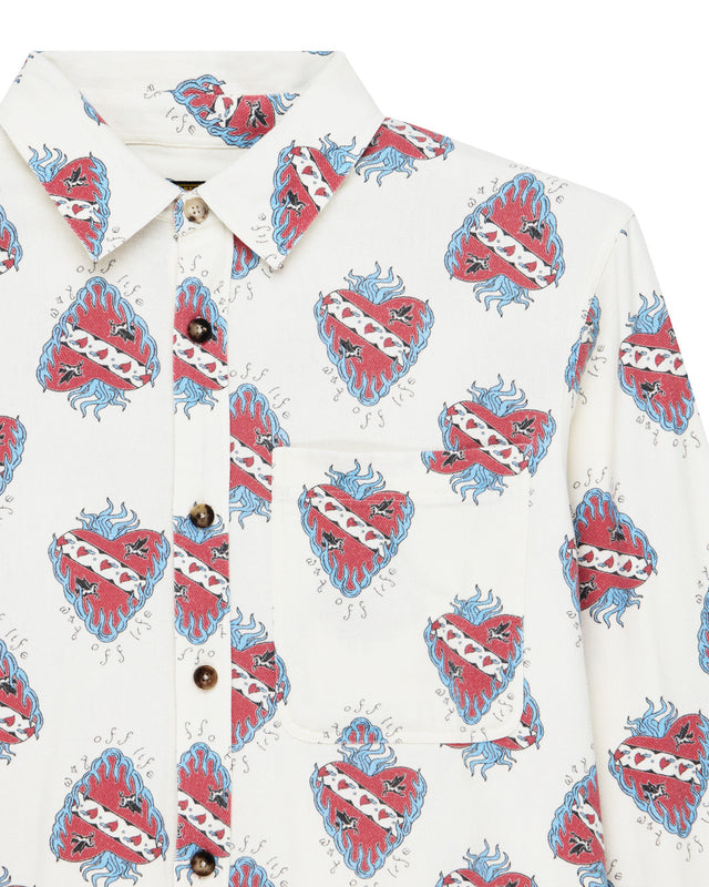 Priceless Advice Ls Shirt - Vintage White