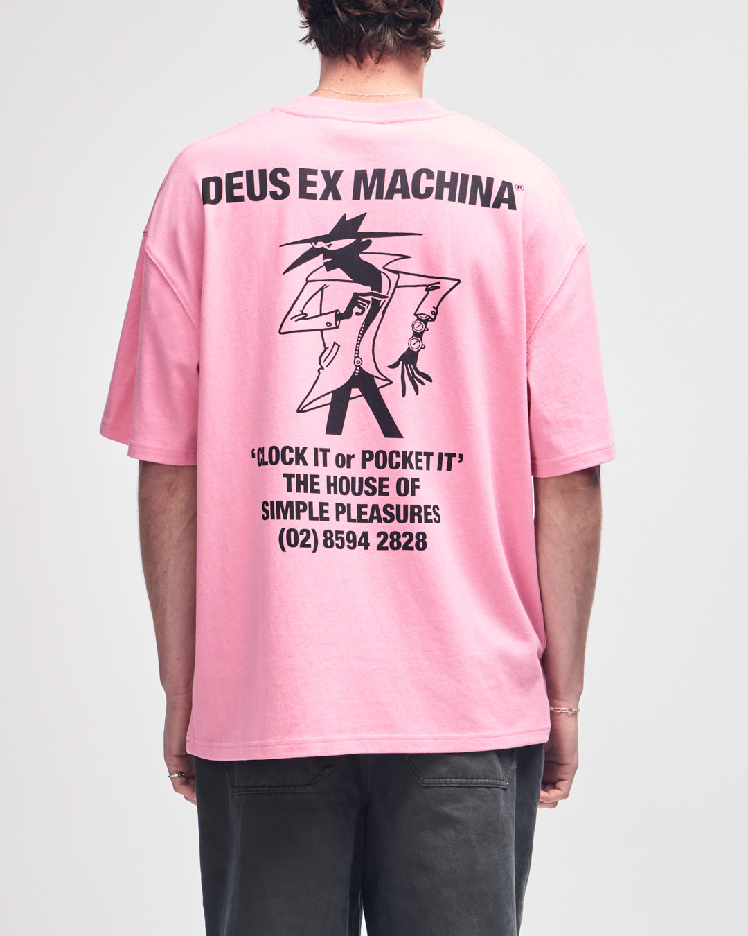 T-Shirts | Deus Ex Machina | Clock It Os Tee - Prism Pink – Deus