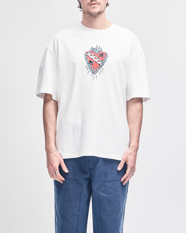 Priceless Advice Os Tee - Vintage White