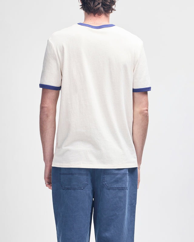 Power! Ringer Tee - Dirty White