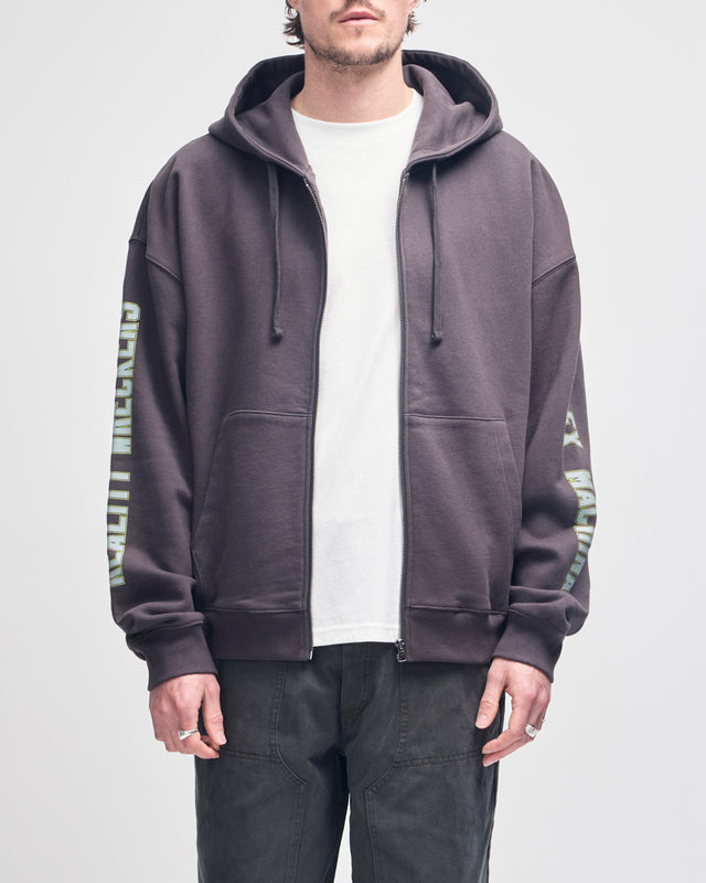 Further Out Zip Hoodie - Anthracite
