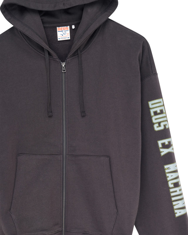Further Out Zip Hoodie - Anthracite