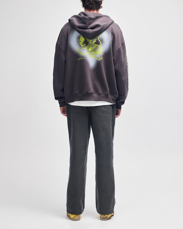 Further Out Zip Hoodie - Anthracite