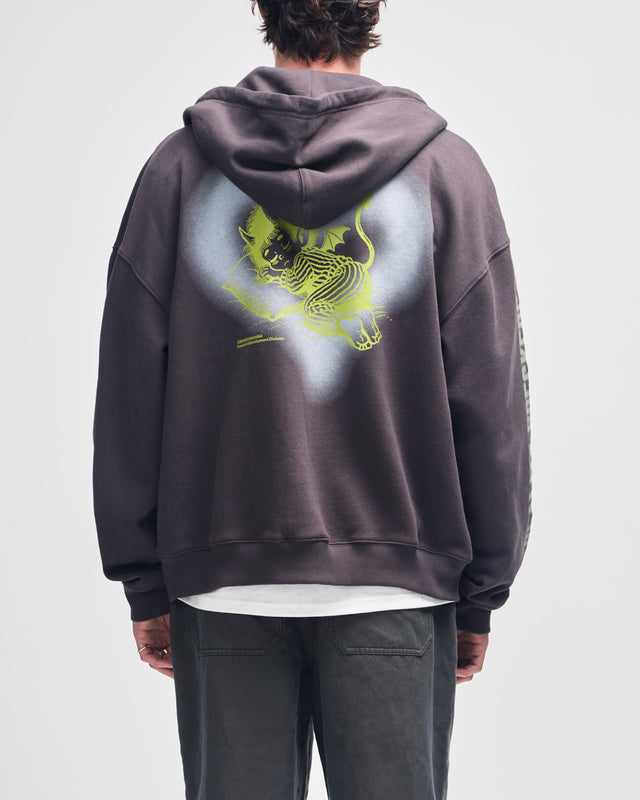 Further Out Zip Hoodie - Anthracite