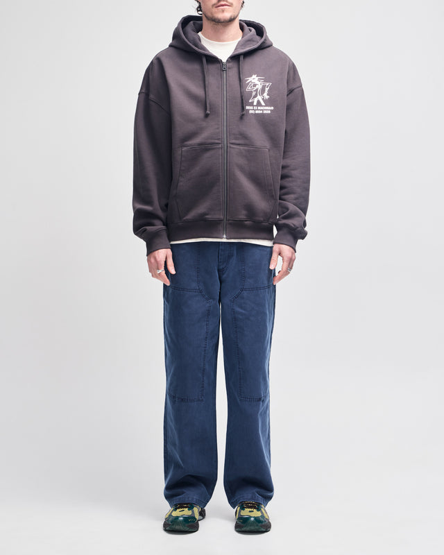 Clock It Zip Hoodie - Anthracite