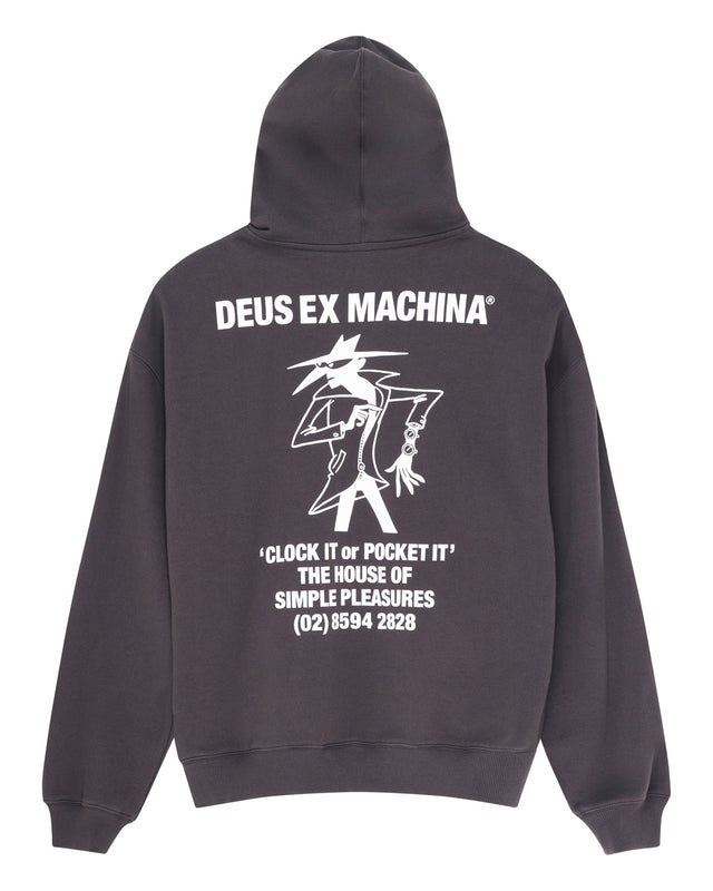 Clock It Zip Hoodie - Anthracite