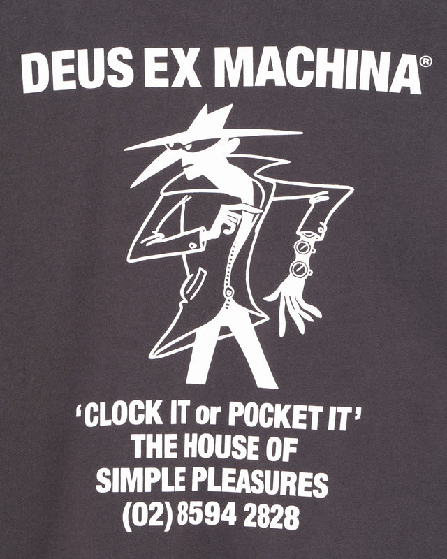 Clock It Zip Hoodie - Anthracite