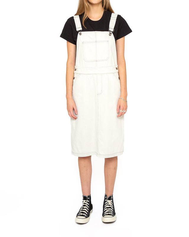 Overall Dress (Relaxed Fit) - Bleached White
