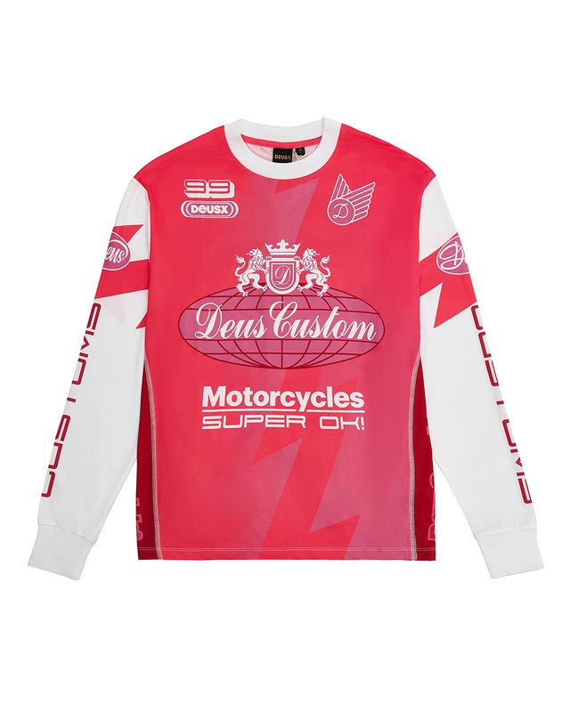 Thunder LS Moto Top - Cherry