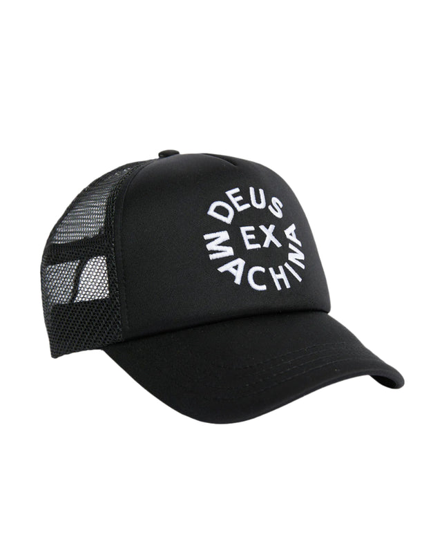 Circle Logo Trucker Black