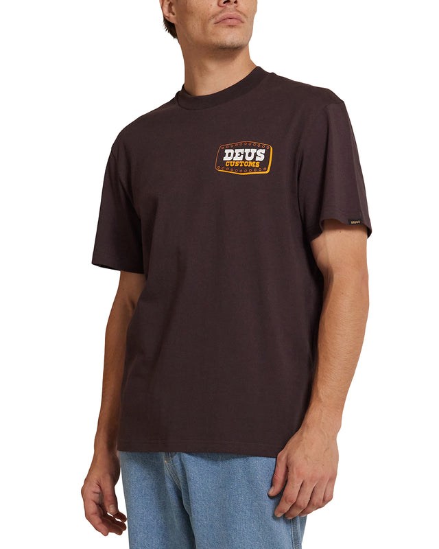 Buckle Up Tee - Choc Brown