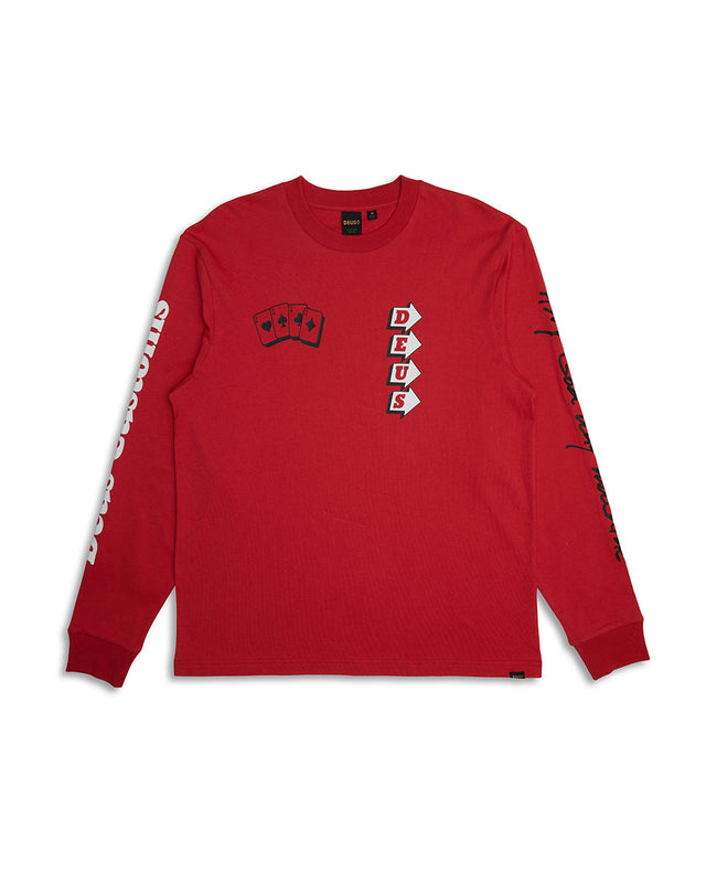 Way Off Ls Tee - Valiant Red