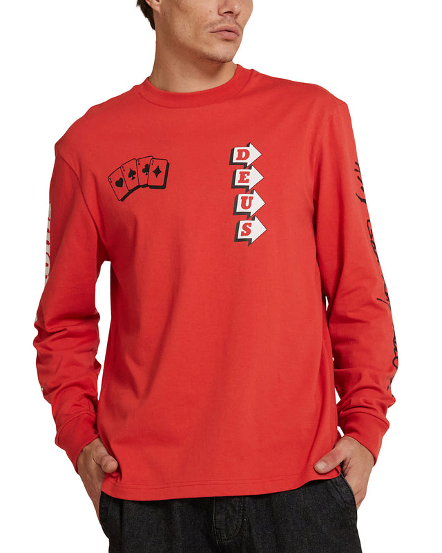 Way Off Ls Tee - Valiant Red