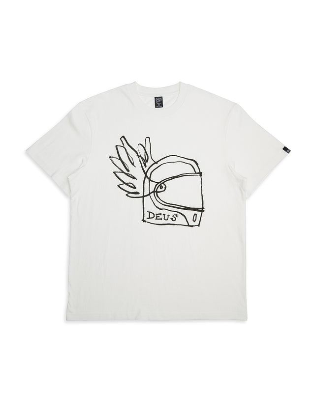 helmet tee vintage white