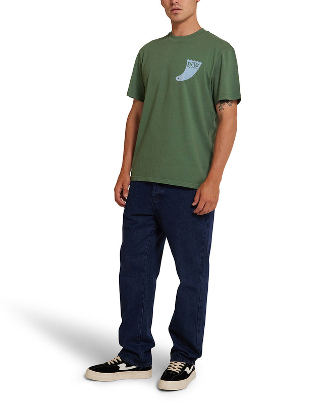 Single Fin Tee - Hillside Green