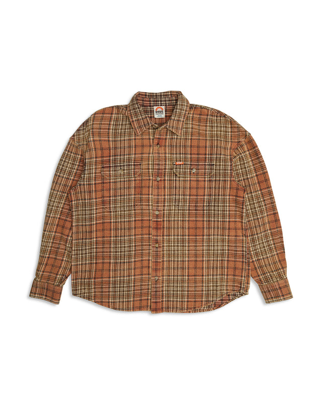 Vacay Check Shirt - Orange Check