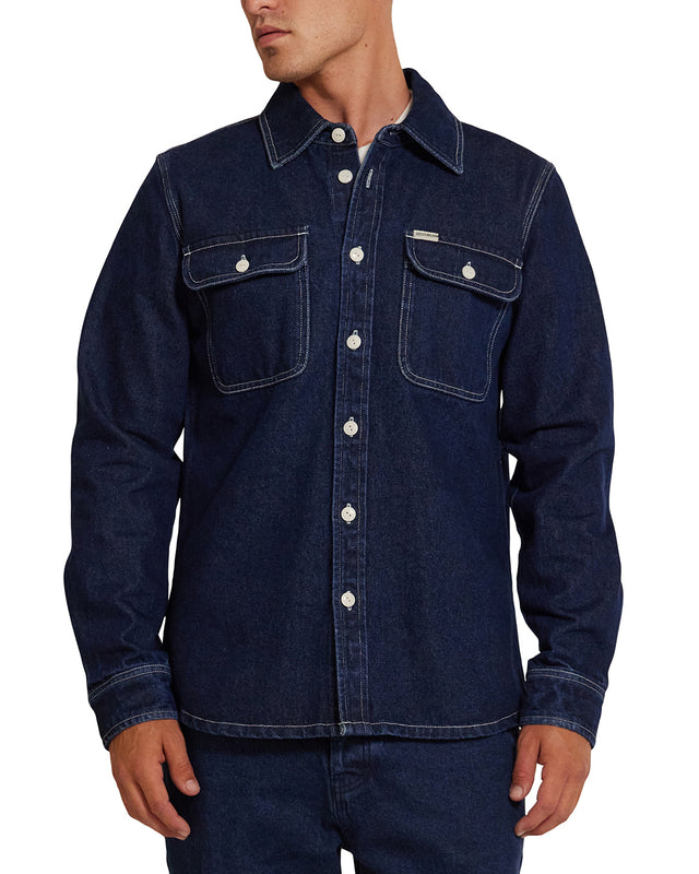 Vacay  Denim Shirt - Blue Indigo