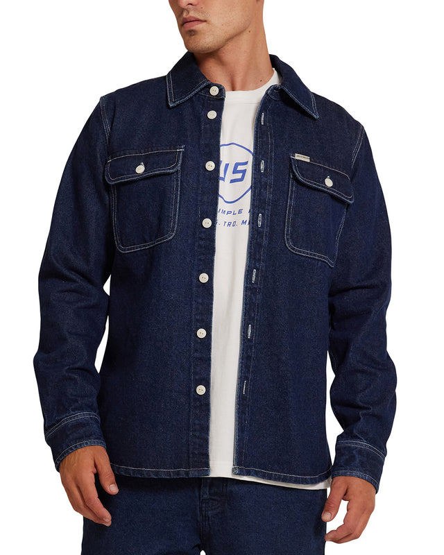 Vacay  Denim Shirt - Blue Indigo