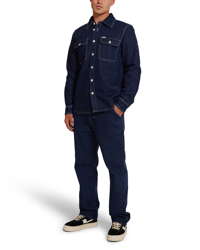 Vacay  Denim Shirt - Blue Indigo