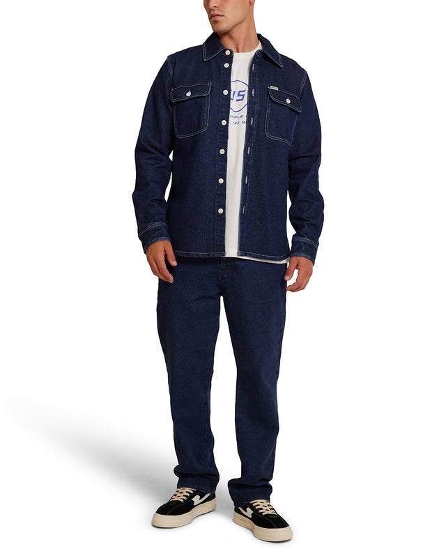 Vacay  Denim Shirt - Blue Indigo