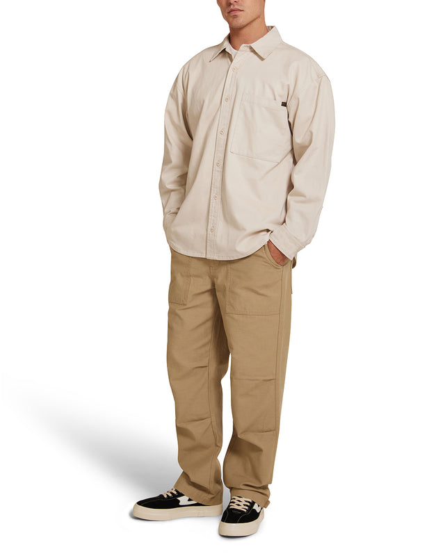 Frizell Twill Shirt - Dirty White