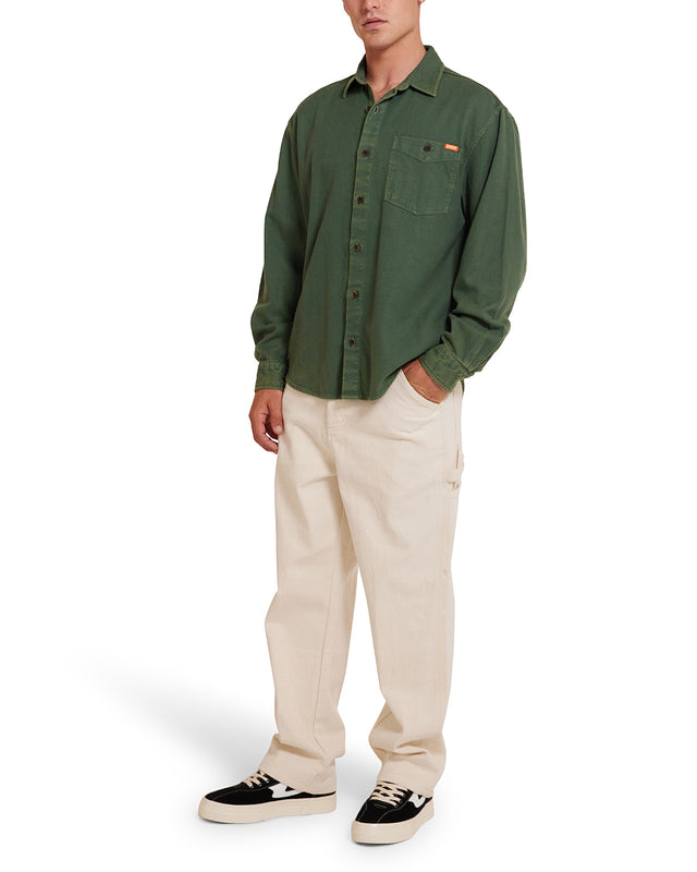 Keon Flannel Shirt - Hillside Green