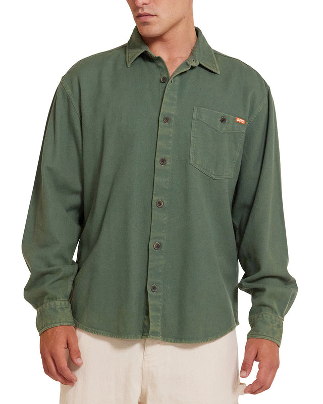 Keon Flannel Shirt - Hillside Green