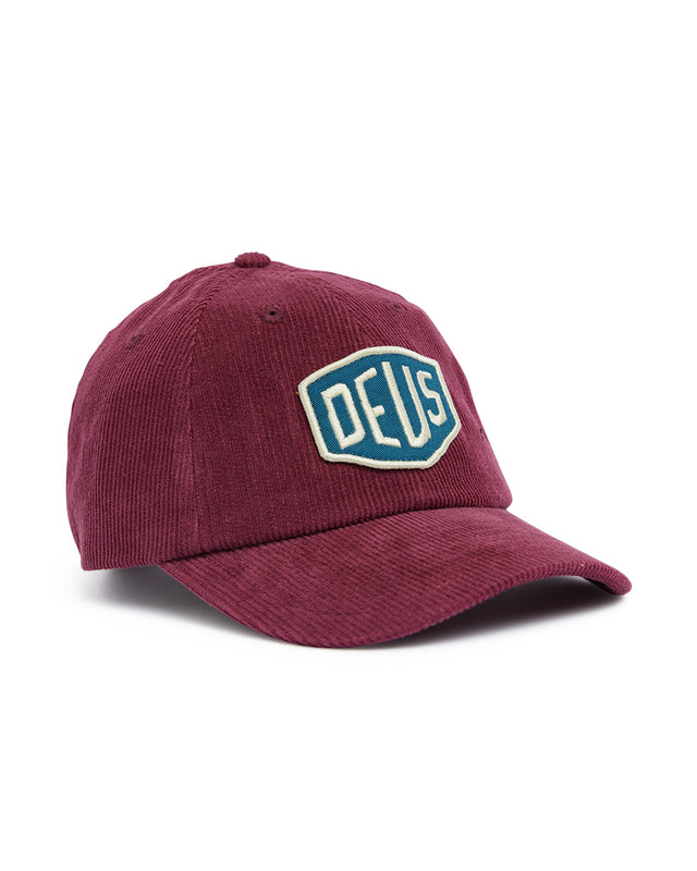 Shield Cord Dad Cap - Burgundy