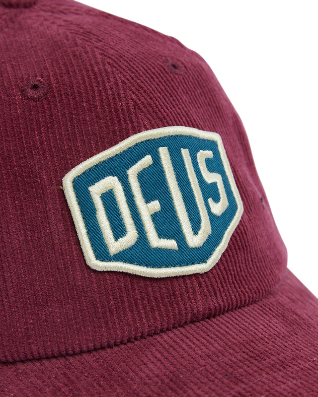 Shield Cord Dad Cap - Burgundy