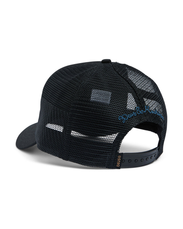 pill logo trucker black