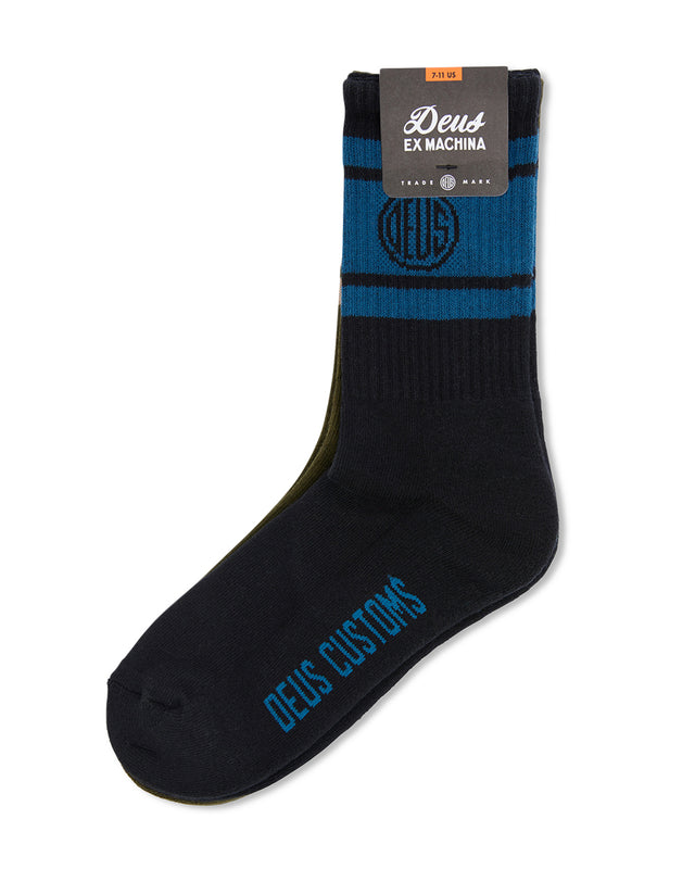 pill logo sock 2 pack multi