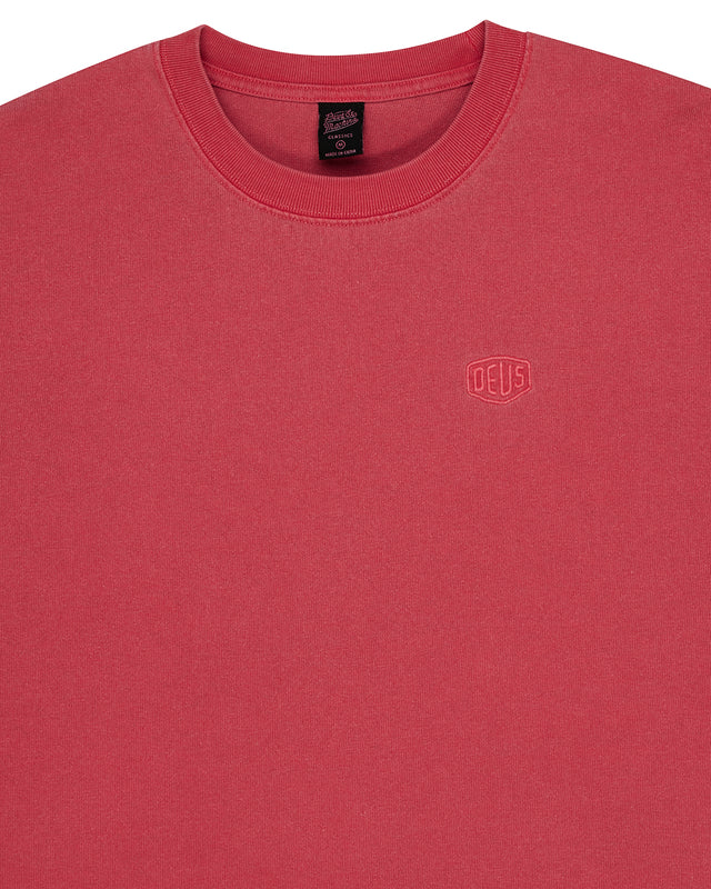 Shield Garment Dyed Tee - Lava Falls Red