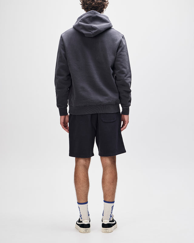 Shield Garment Dyed Track Short - Black