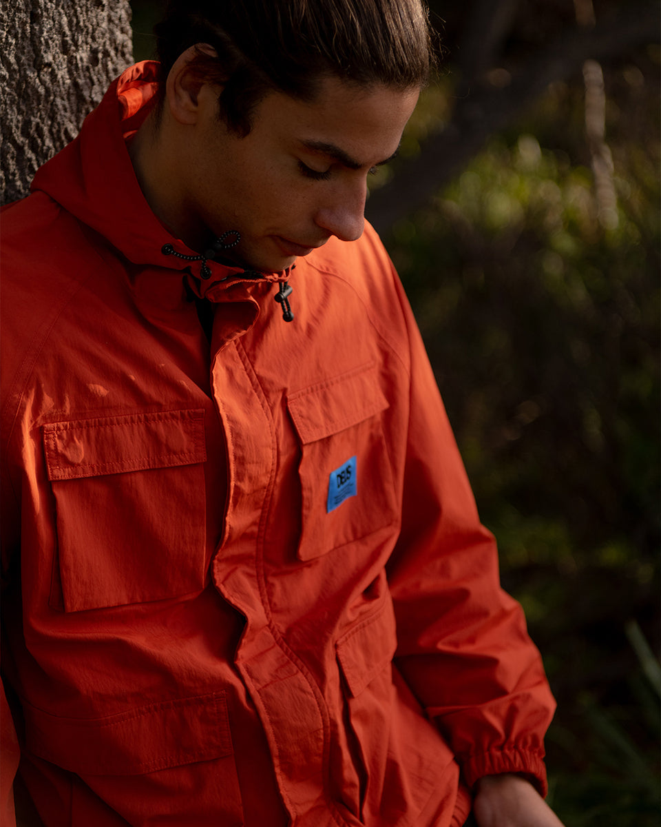 Jackets | Deus Ex Machina | Dawny Waterproof Anorak - Terracotta – Deus ...