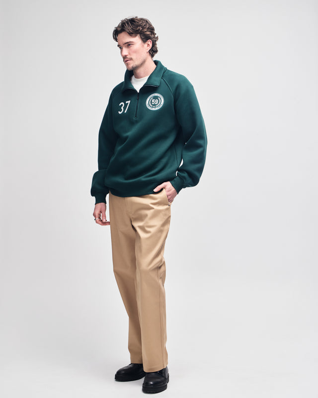 Cc 1/4 Zip Fleece - Race Green