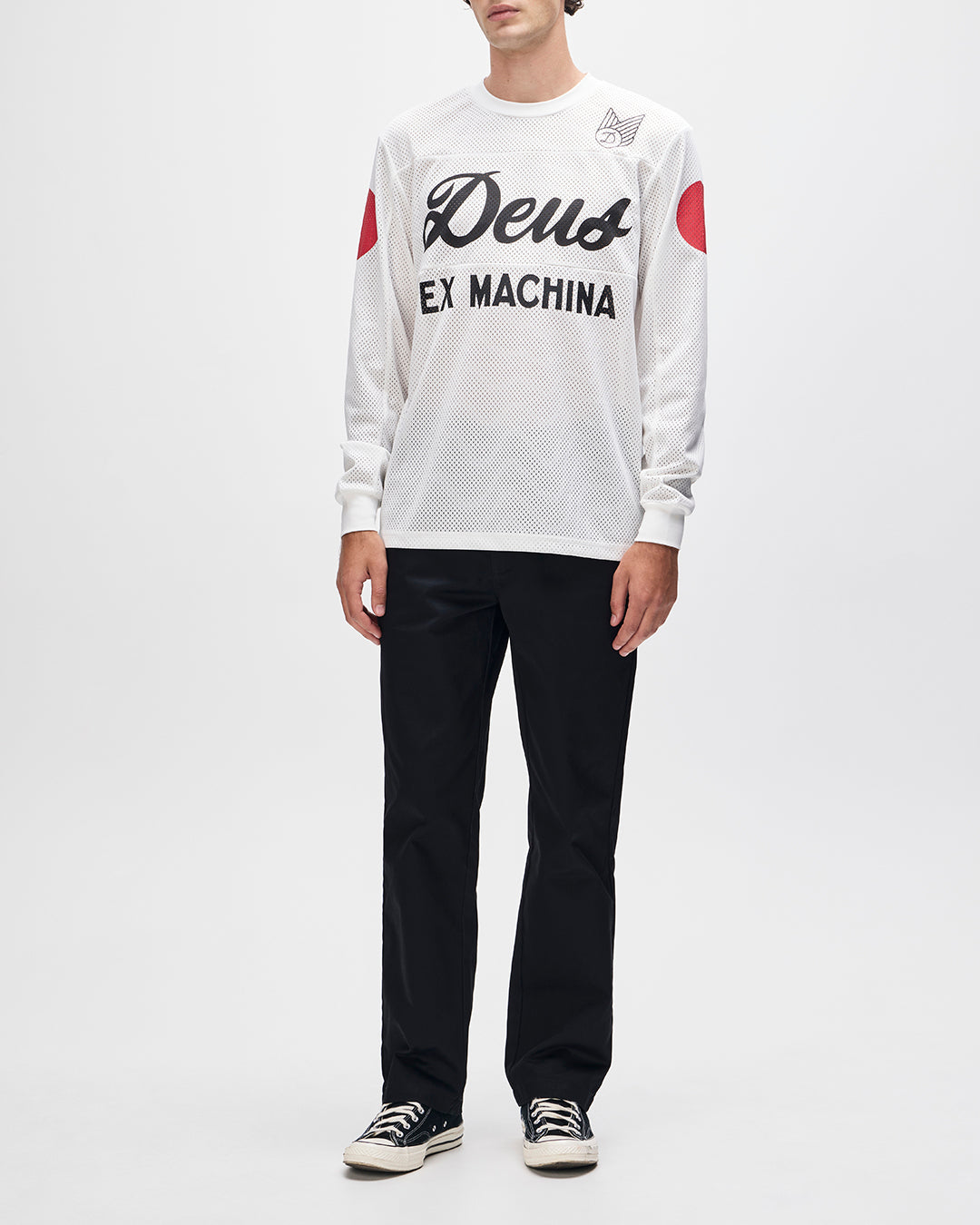 トップス DEUS SABER MOTO JERSEY L Saber Moto Jersey - Tri Colour – Deus Ex Machina USA
