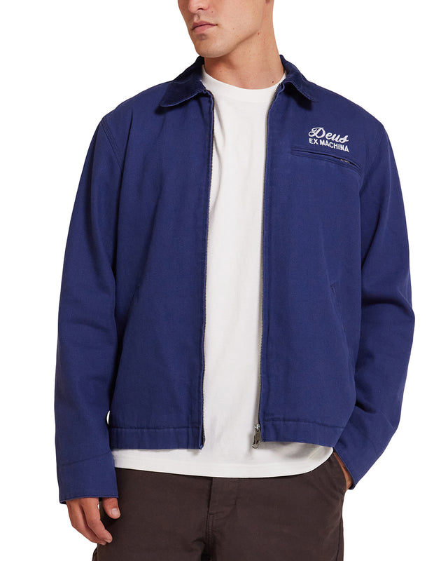 address workwear jacket mechanic blue