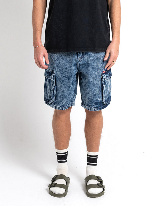 Burly Cargo Short - Mid Indigo