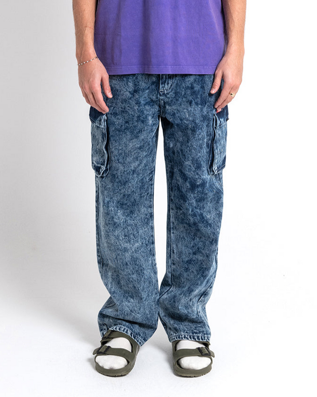 Burly Cargo Pant - Mid Indigo