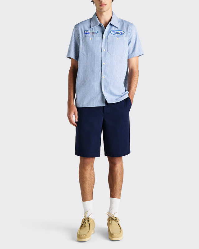 No Shelter Work Shirt - Blue Stripe