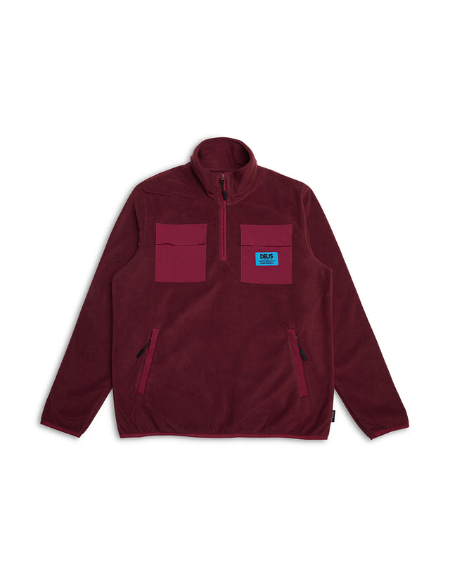 Section Zip Neck Fleece - Rhodo