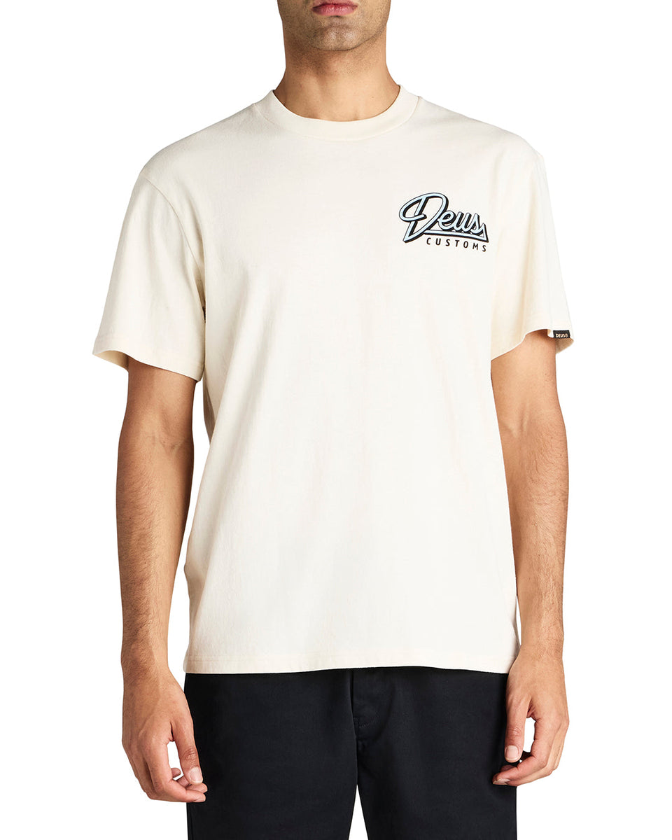 Tees | Deus Ex Machina | Conduit Tee - Dirty White – Deus Ex Machina ...