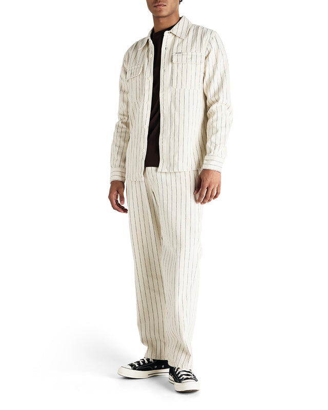 Dallas Stripe Work Pant - Natural