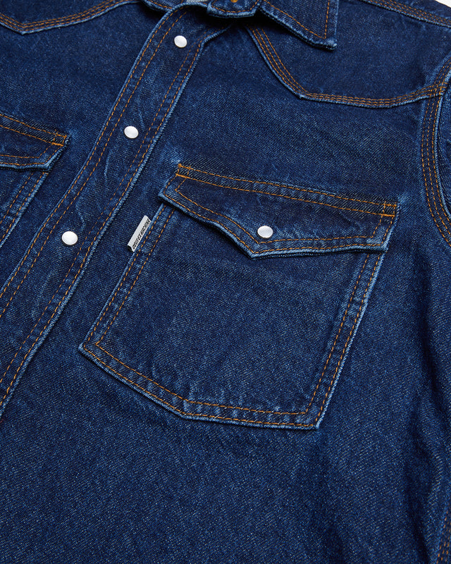 Western Denim Shirt - Blue