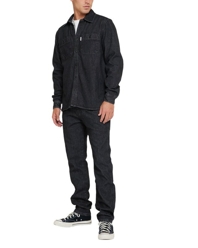 Boston Denim Shirt - Washed Black