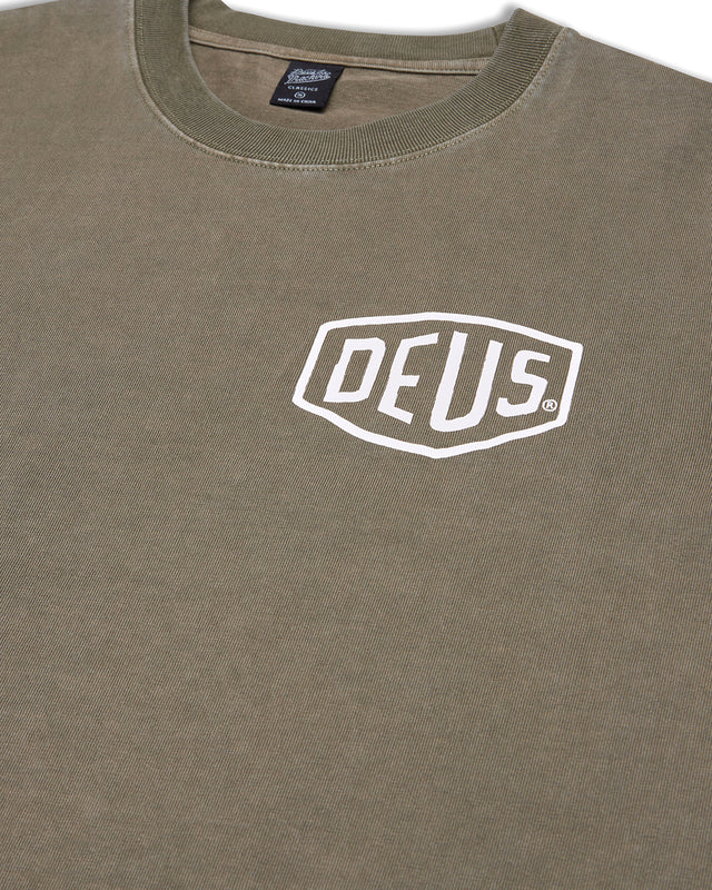 Garment Dyed Shield Tee - Lichen Green