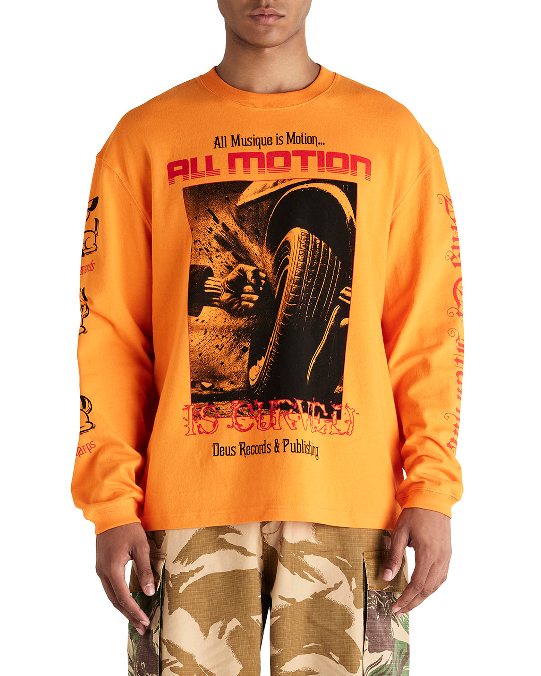 DESMOデズモイーグルランブレッタベスパモッズLUCASセントクリストファー Dancing Ghost Ls Tee - Persimmon Orange – Deus Ex Machina Australia