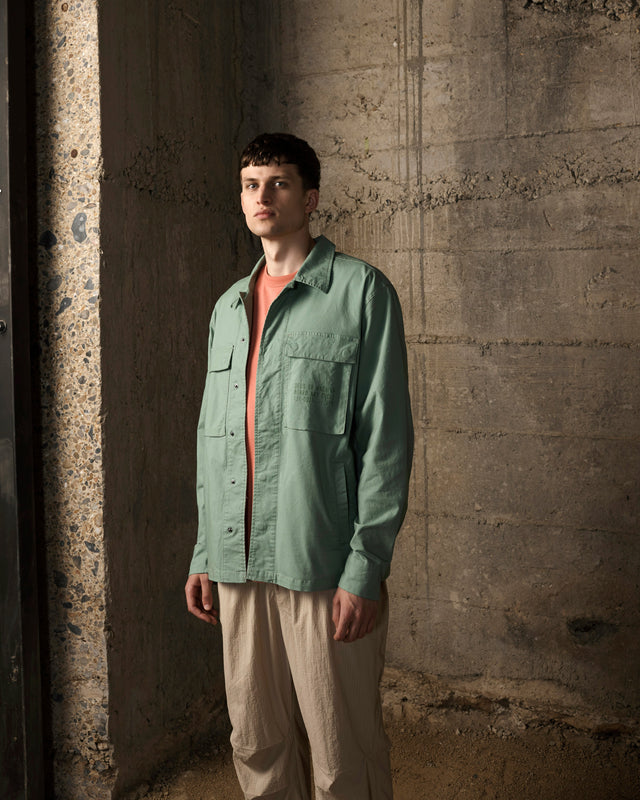 Tommy Poplin Surf Shirt - Shale Green